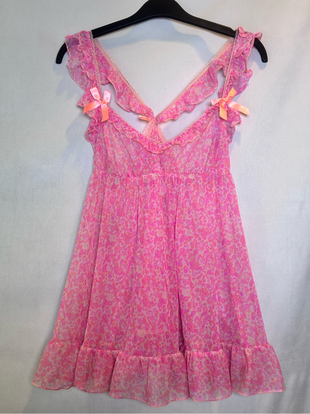 Victoria’s Secret Ruffle Trim Babydoll Y2K Cami Fairy Coquette Romantic Size M
